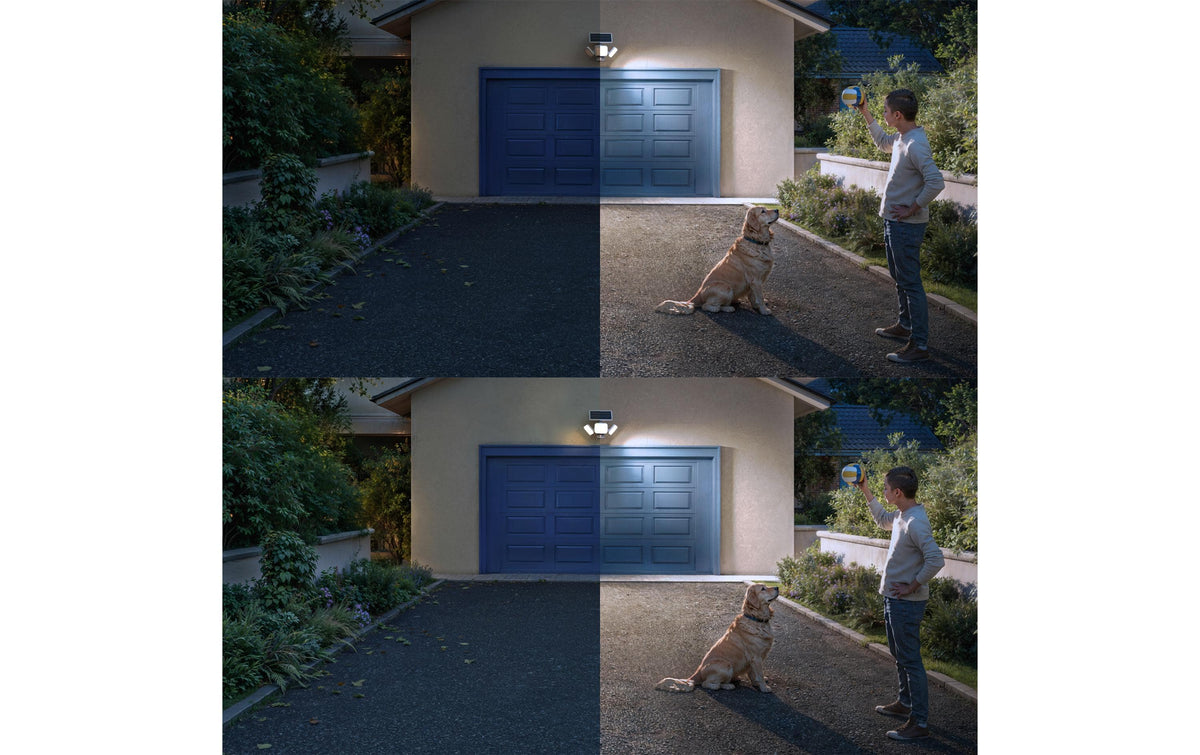 Philips by Signify Philips Aussenwandleuchte – Kaltweiss, 5000 K – IP65 – Netzbetrieb – mit Bewegungsmelder, Weiss, Kunststoff