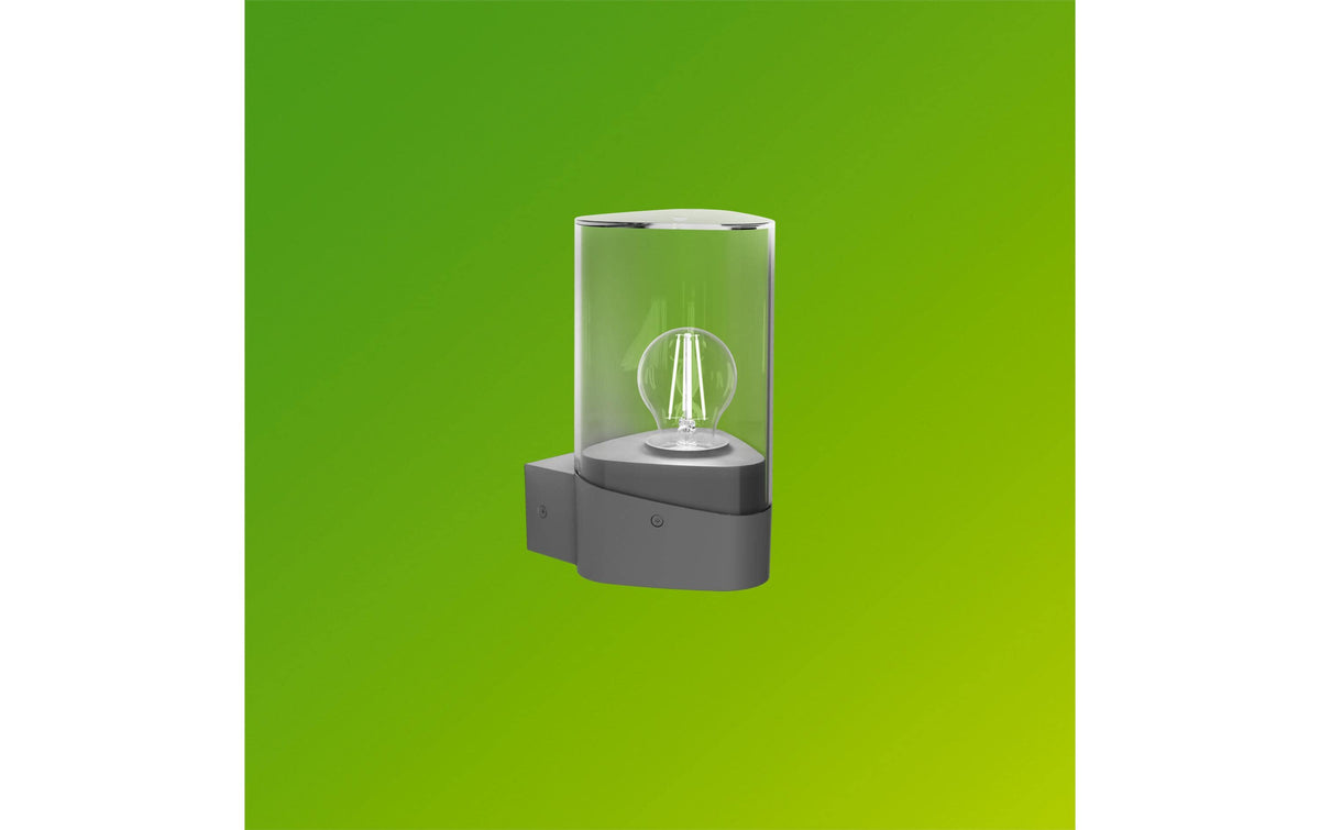 Philips by Signify Philips Aussenwandleuchte – 14,8×21,5 cm – 840 lm, 4 W – Warmweiss, 2700 K – IP44 – Netzbetrieb – Grau – Aluminium