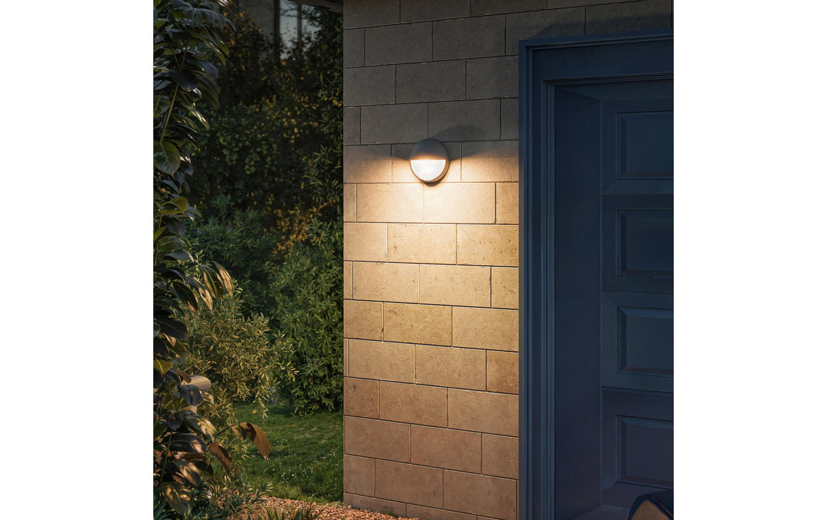 Philips by Signify Philips Aussenwandleuchte – 800 lm, 4,3 W – Warmweiss, 2700 K – IP44 – Netzbetrieb – Anthrazit – Aluminium