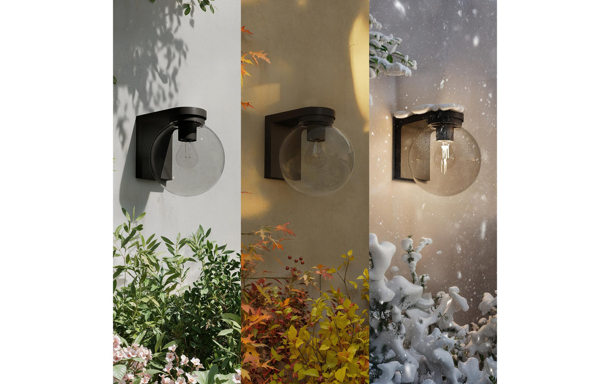 Philips by Signify Philips Ulio Aussenwandleuchte – 25,2×22,7 cm – 25 W – IP44 – Netzbetrieb – Schwarz – Aluminium