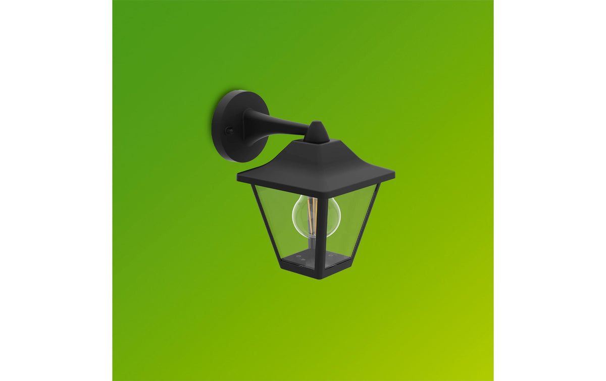 Philips by Signify Philips Aussenwandleuchte Juli – 21,7×22,2 cm – 25 W – IP44 – Netzbetrieb – Schwarz – Aluminium