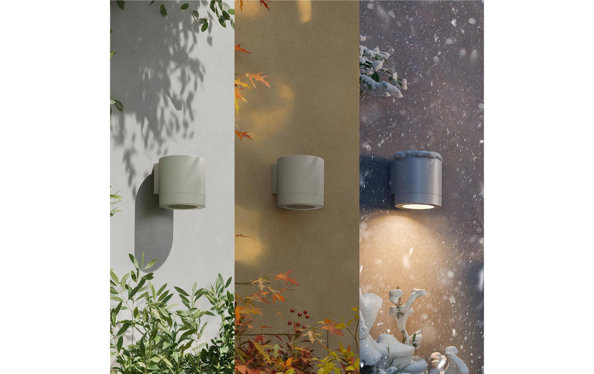 Philips by Signify Philips Aussenwandleuchte Fylx – 11,6×9 cm – 5 W – IP44 – Netzbetrieb, Weiss, Aluminium