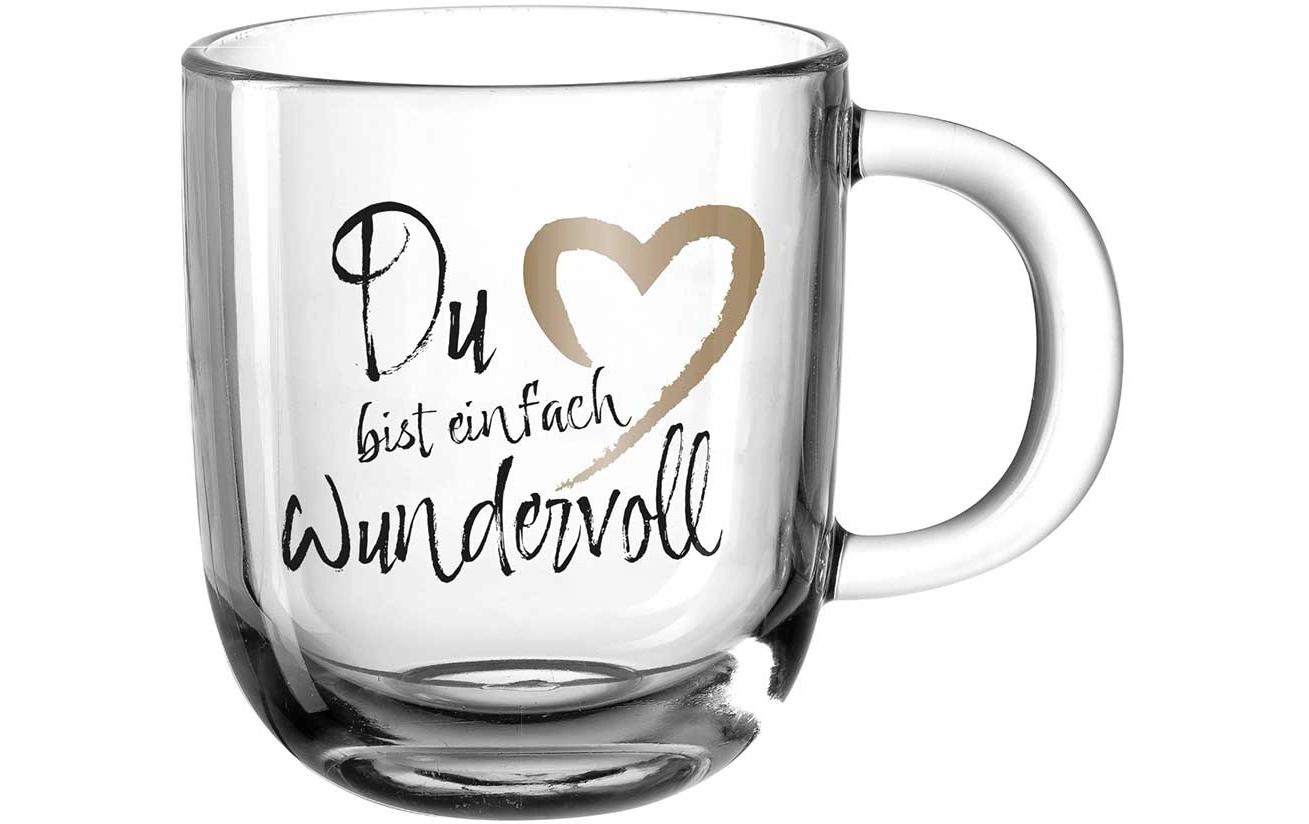 LEONARDO Kaffeetasse – 400 ml, Ø 8,7 cm, H 10,0 cm, Glas, Mehrfarbig, spülmaschinenfest