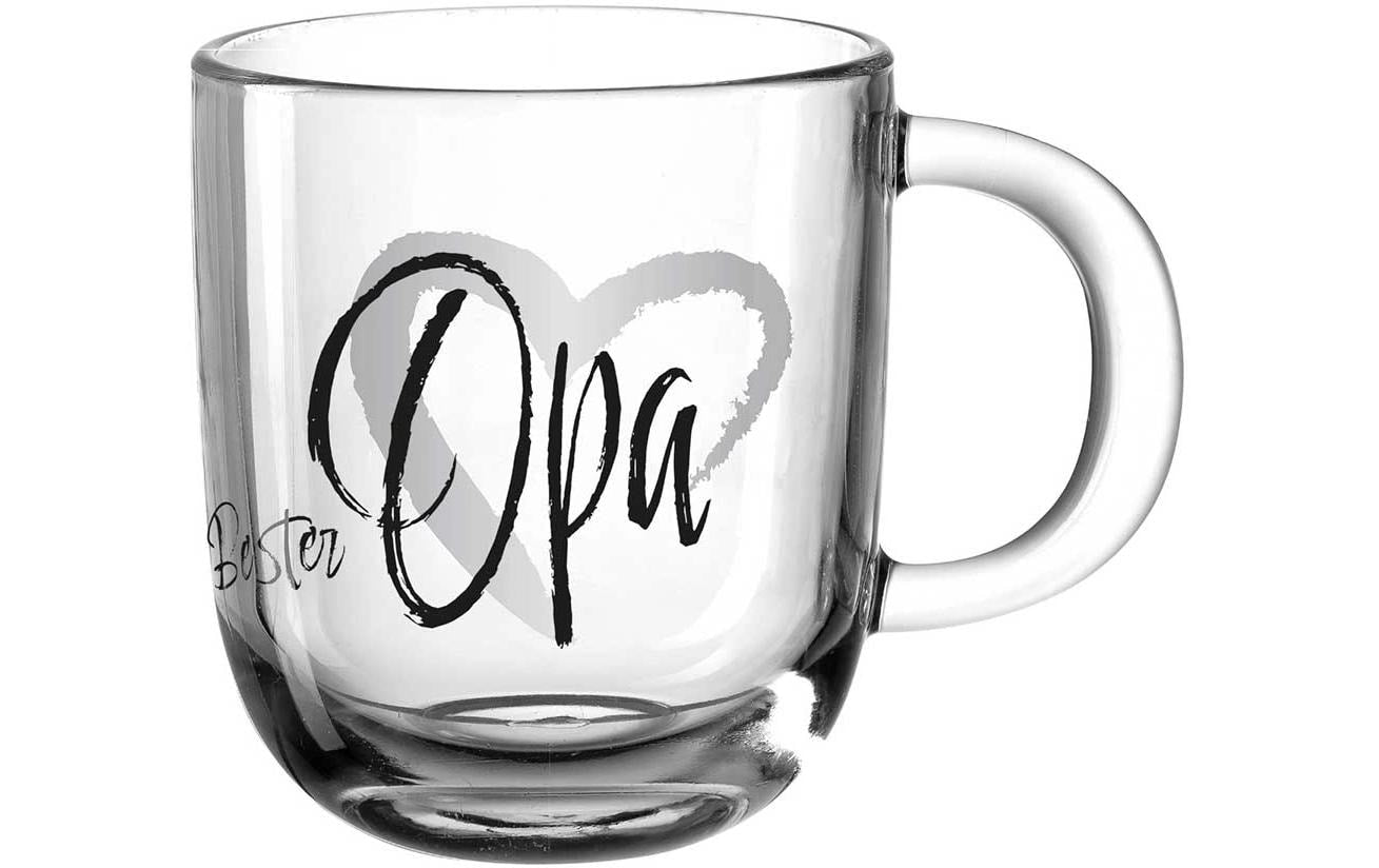 LEONARDO Tasse Emozione Bester Opa – 400 ml, Ø 8,7 cm, H 10,0 cm, Glas, Mehrfarbig