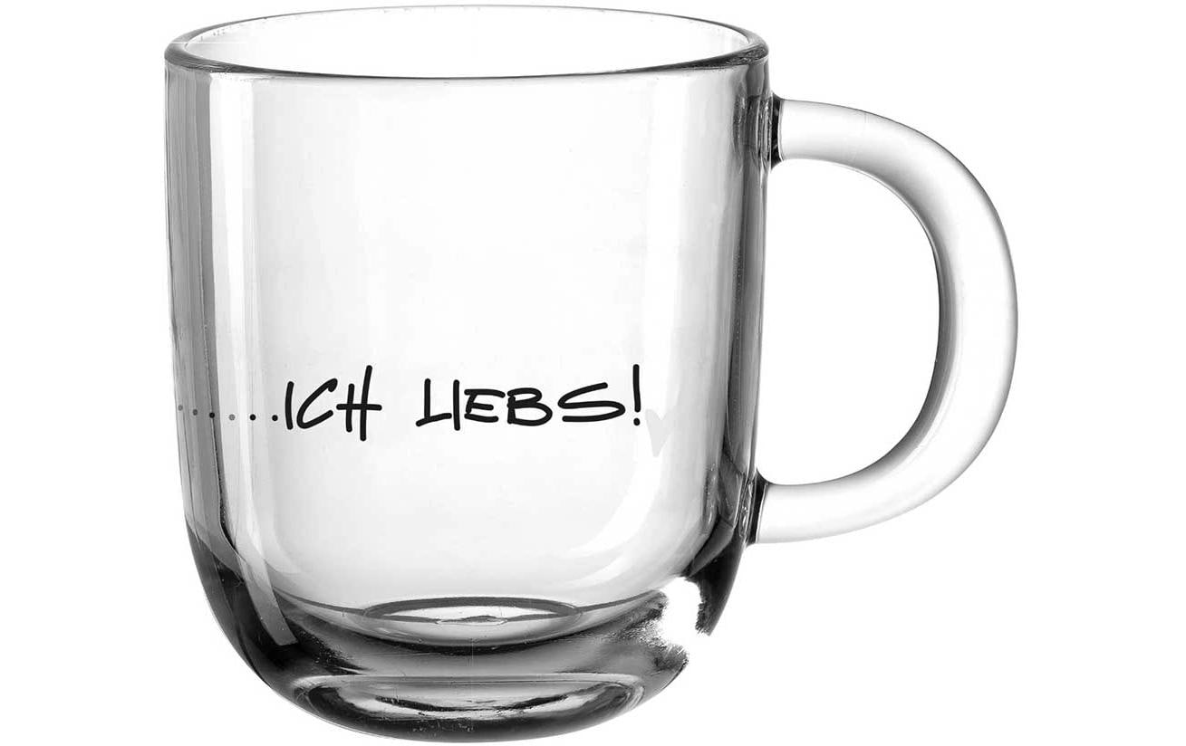 LEONARDO Kaffeetasse – 400 ml, Ø 8,7 cm, Glas, Mehrfarbig, spülmaschinenfest