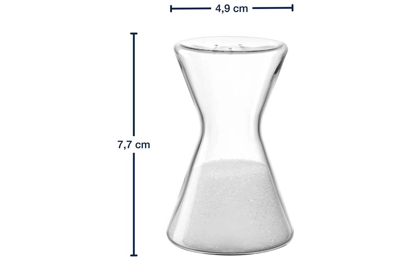 LEONARDO Streudose, Ø 4,9 × 7,7 cm, Glas/Silikon, transparent, für Pfeffer