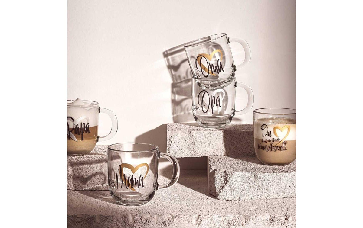 LEONARDO Tasse Emozione – 400 ml, Ø 8,7 cm, H 10,0 cm, Glas, Mehrfarbig