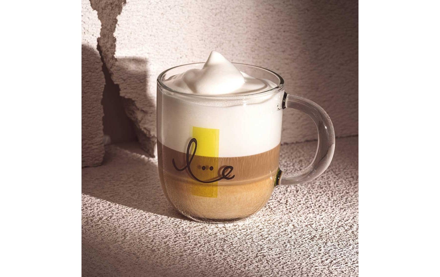LEONARDO Tasse – 400 ml, Ø 8,7 cm, H 10,0 cm, Glas, Mehrfarbig, spülmaschinenfest