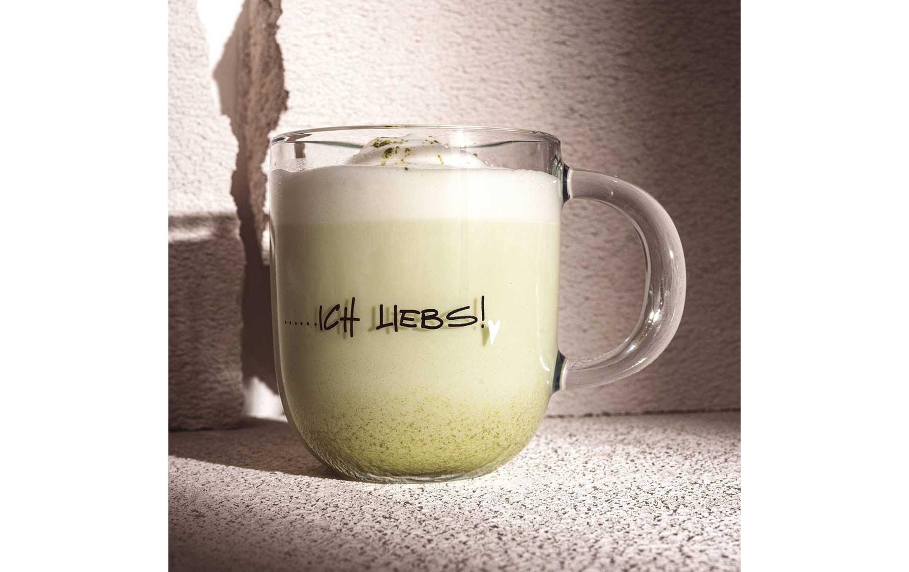 LEONARDO Kaffeetasse – 400 ml, Ø 8,7 cm, Glas, Mehrfarbig, spülmaschinenfest