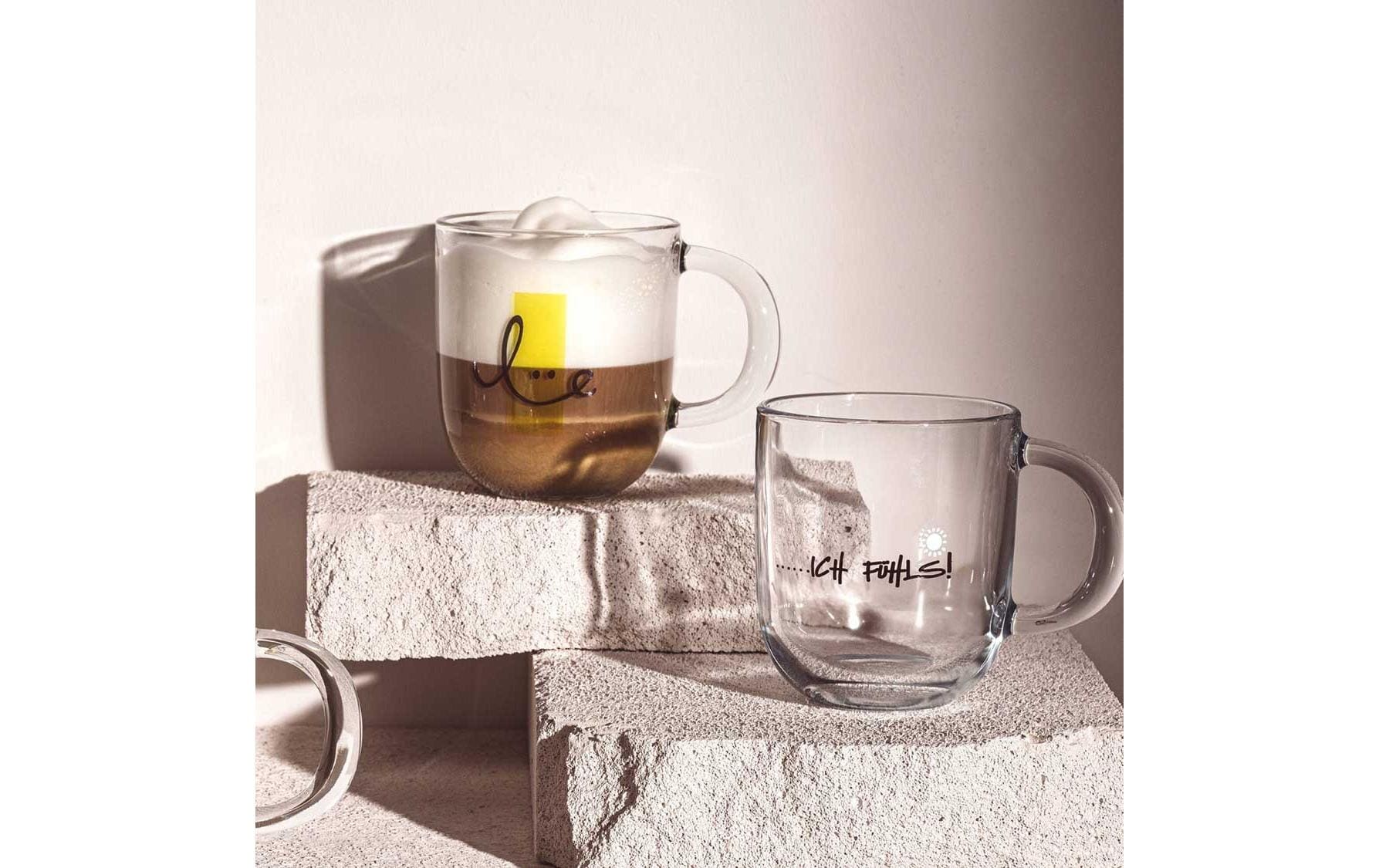 LEONARDO Tasse – 400 ml, Ø 8,7 cm, H 10,0 cm, Glas, Mehrfarbig, spülmaschinenfest