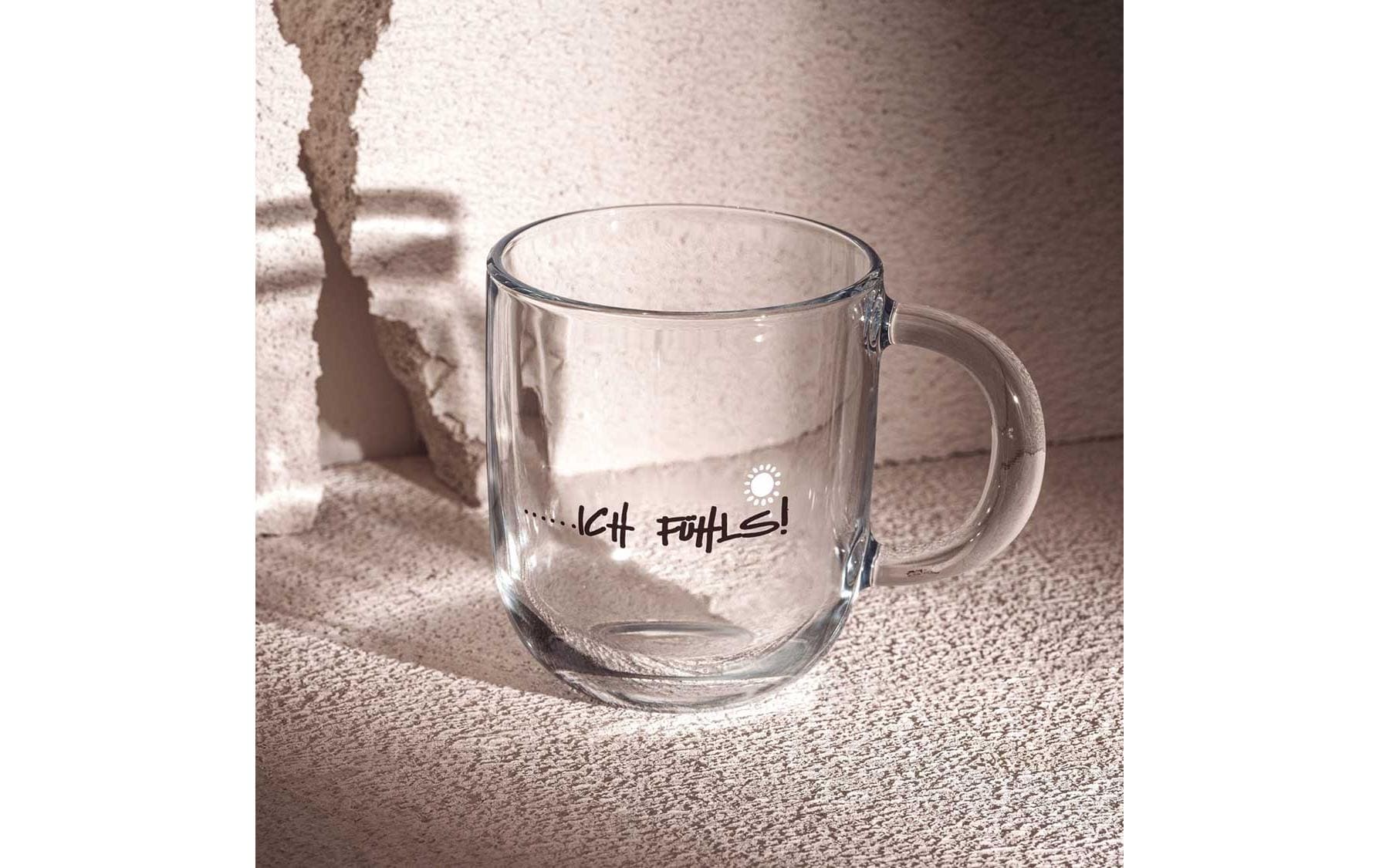 LEONARDO Kaffeetasse Emozione – 400 ml, Ø 8,7 cm, Glas, Mehrfarbig, spülmaschinenfest
