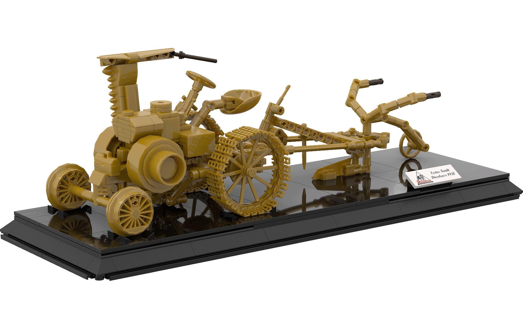 Brixies plus 3D Puzzle Fendt Dieselross 1930 Limited Edition – 546 Teile – ABS – ab 8 Jahren – Gold