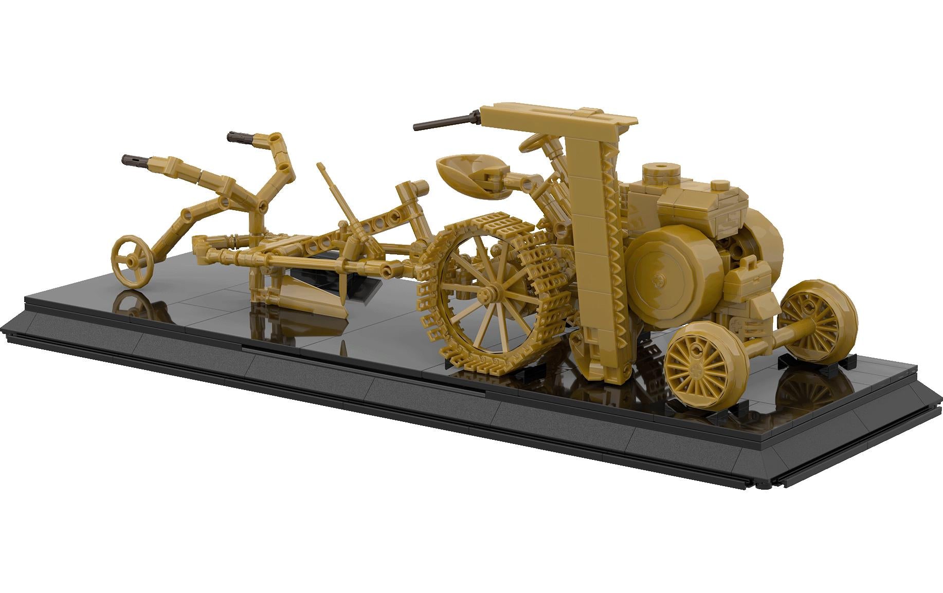 Brixies plus 3D Puzzle Fendt Dieselross 1930 Limited Edition – 546 Teile – ABS – ab 8 Jahren – Gold