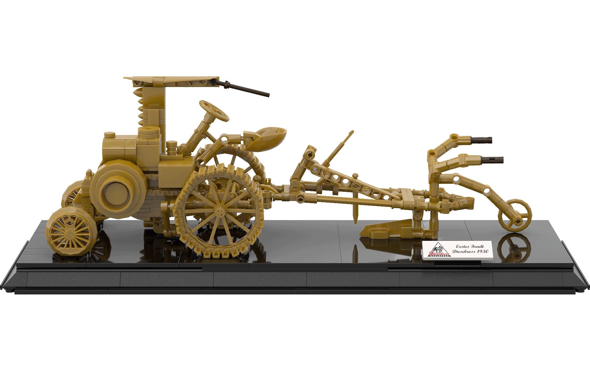 Brixies plus 3D Puzzle Fendt Dieselross 1930 Limited Edition – 546 Teile – ABS – ab 8 Jahren – Gold