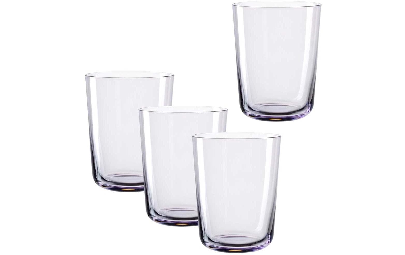 LEONARDO Trinkglas – 4er Set, 240 ml, Ø 7,8 cm, Glas, Violett