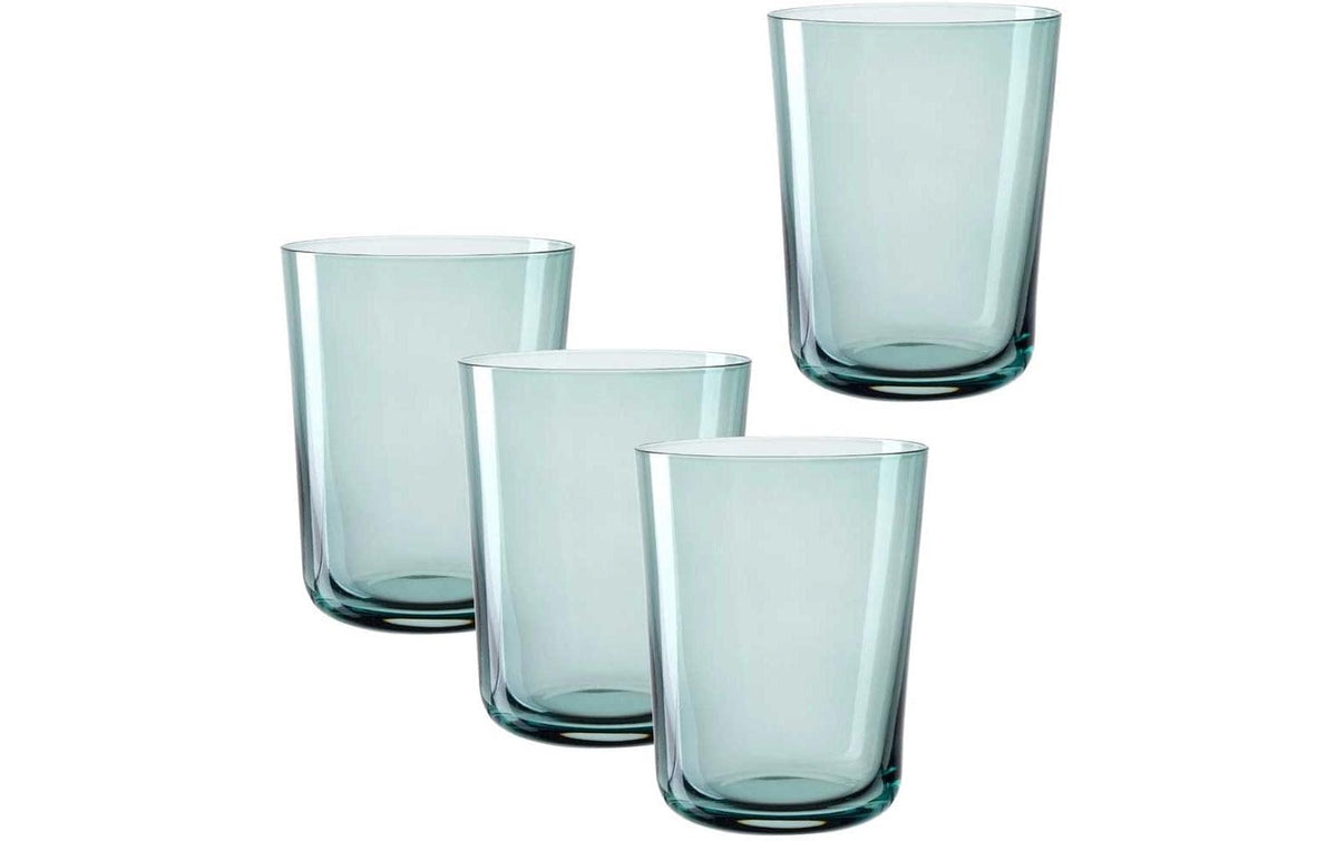 LEONARDO Trinkglas Leggero mare – 240 ml, Ø 7,8 cm, H 10,0 cm, Glas, Türkis
