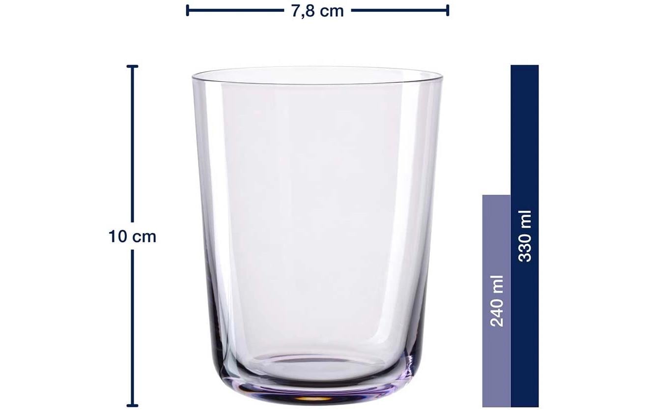 LEONARDO Trinkglas – 4er Set, 240 ml, Ø 7,8 cm, Glas, Violett
