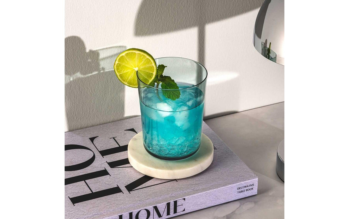 LEONARDO Trinkglas Leggero mare – 240 ml, Ø 7,8 cm, H 10,0 cm, Glas, Türkis
