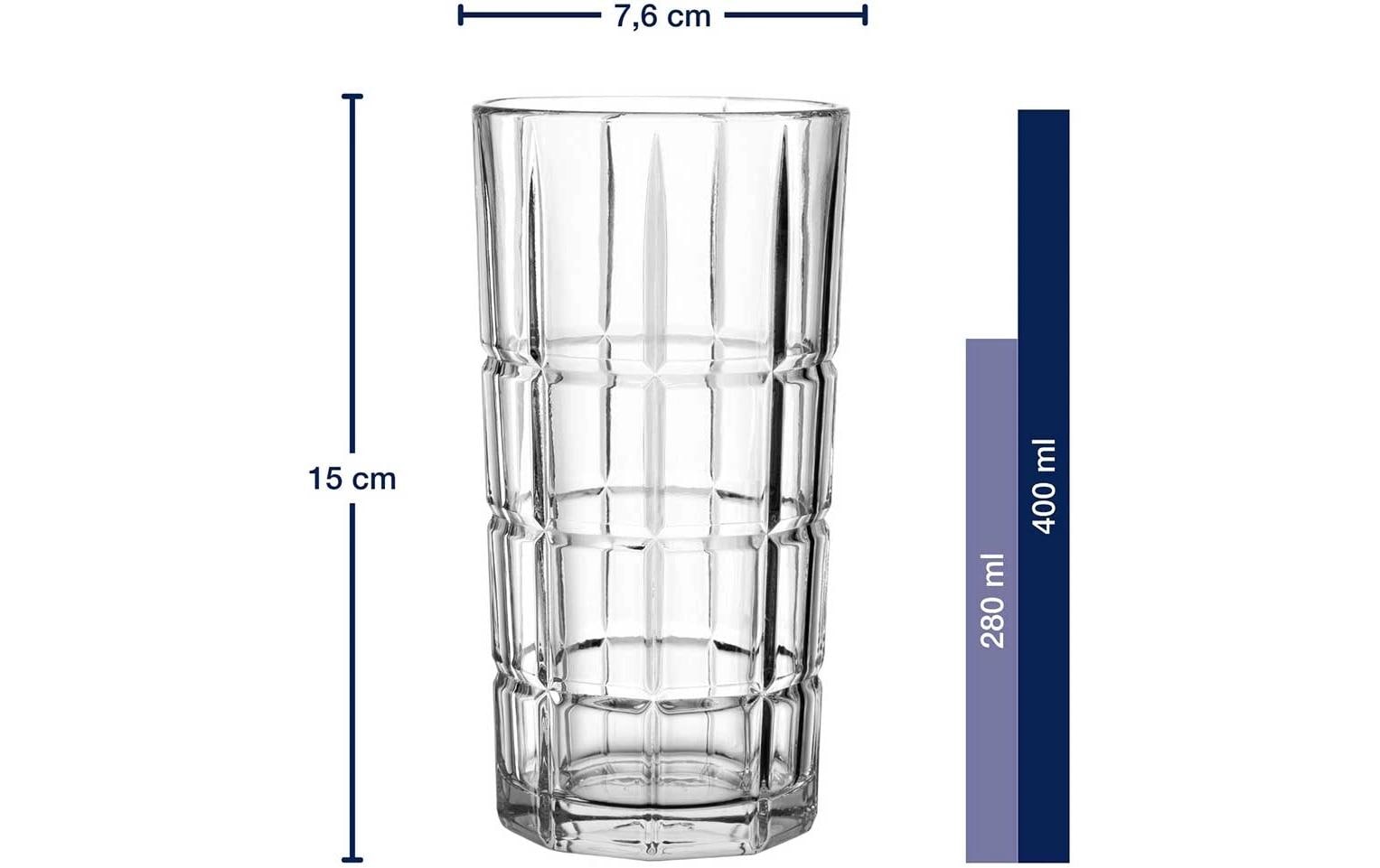 LEONARDO Trinkglas Spiritii Nova – 4er Set, 400 ml, Ø 7,6 cm, H 15,0 cm, Glas, Transparent