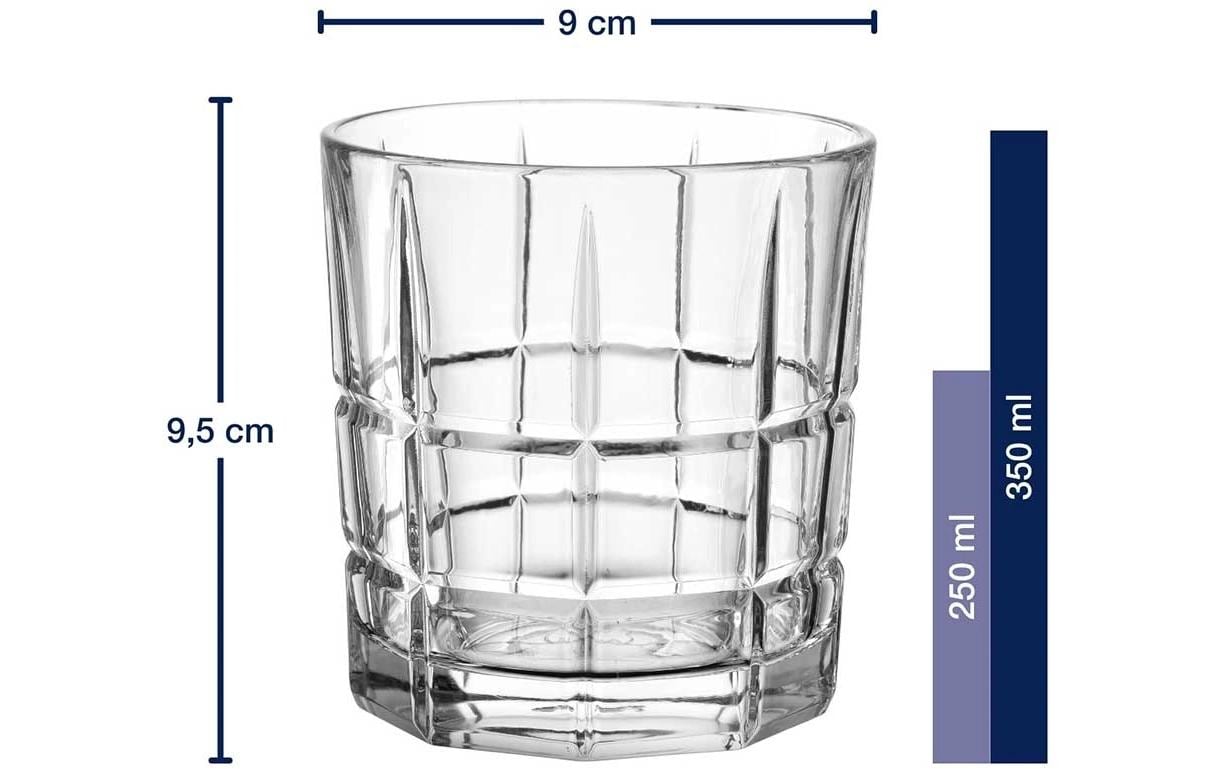 Leonardo Trinkglas – 4er Set, 350 ml, Ø 9 cm, H 9,5 cm, Glas, Transparent, spülmaschinenfest