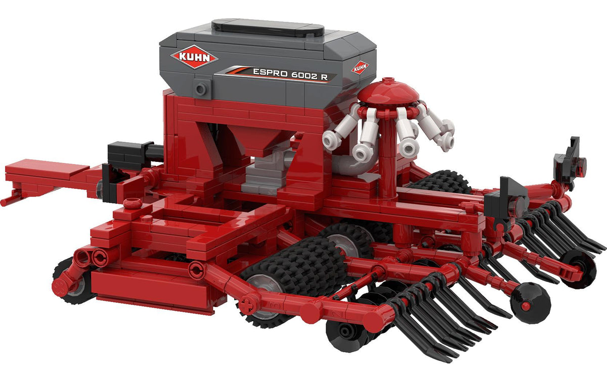 Brixies plus Kuhn Espro 6002 R Fahrzeug – 613-teilig – ab 8 Jahren – Kunststoff, Rot