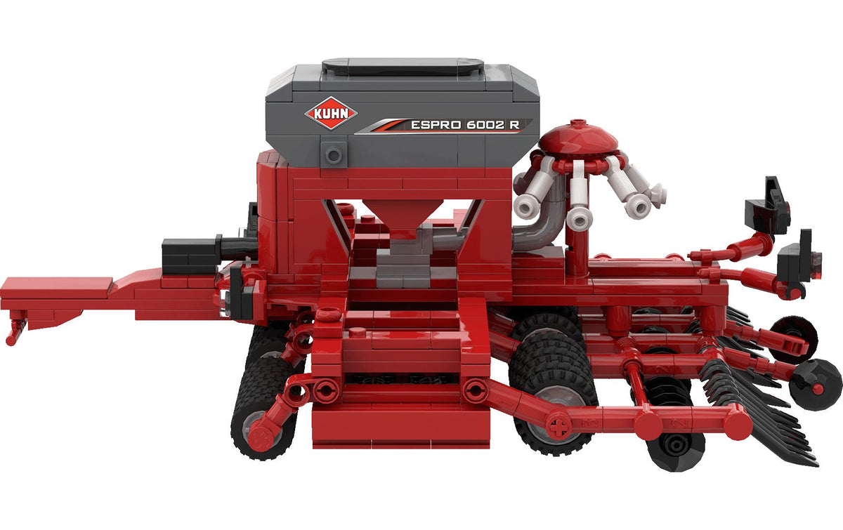 Brixies plus Kuhn Espro 6002 R Fahrzeug – 613-teilig – ab 8 Jahren – Kunststoff, Rot