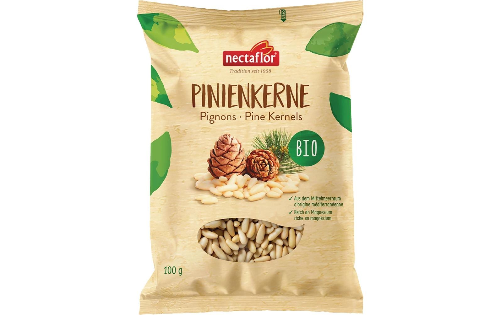 Nectaflor Pinienkerne, Bio, Vegan – 100 g