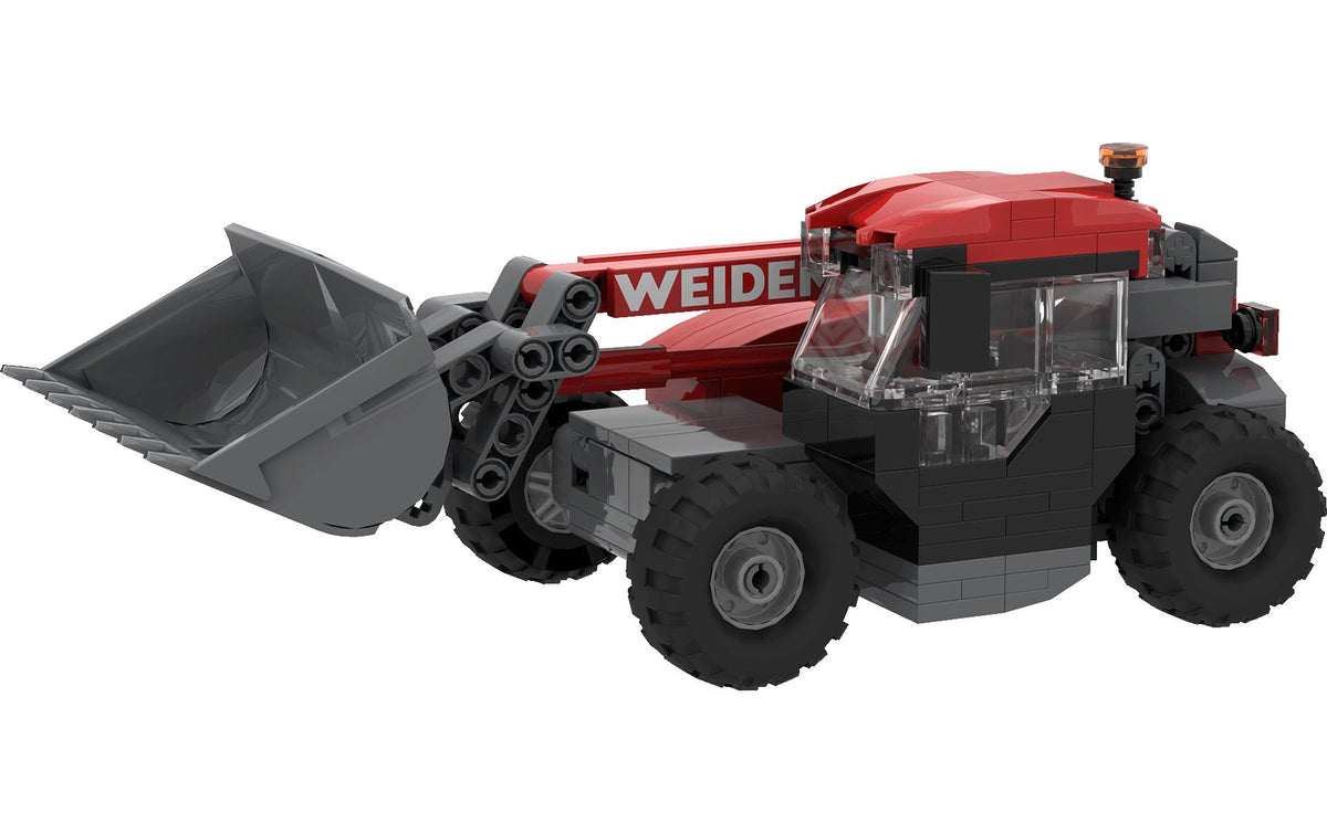 BRIXIES Plus Weidemann T6025 Fahrzeug – 527-teilig – 9,9 × 8,1 × 22,1 cm – ab 8 Jahren – Kunststoff – rot