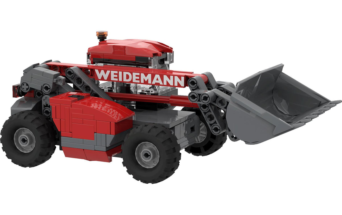 BRIXIES Plus Weidemann T6025 Fahrzeug – 527-teilig – 9,9 × 8,1 × 22,1 cm – ab 8 Jahren – Kunststoff – rot