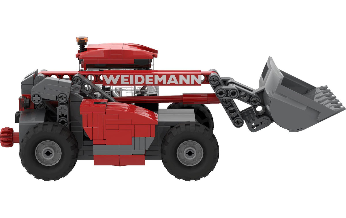 BRIXIES Plus Weidemann T6025 Fahrzeug – 527-teilig – 9,9 × 8,1 × 22,1 cm – ab 8 Jahren – Kunststoff – rot