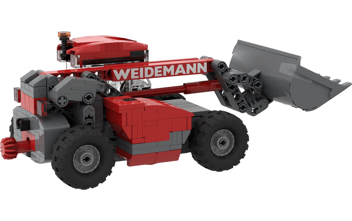 BRIXIES Plus Weidemann T6025 Fahrzeug – 527-teilig – 9,9 × 8,1 × 22,1 cm – ab 8 Jahren – Kunststoff – rot