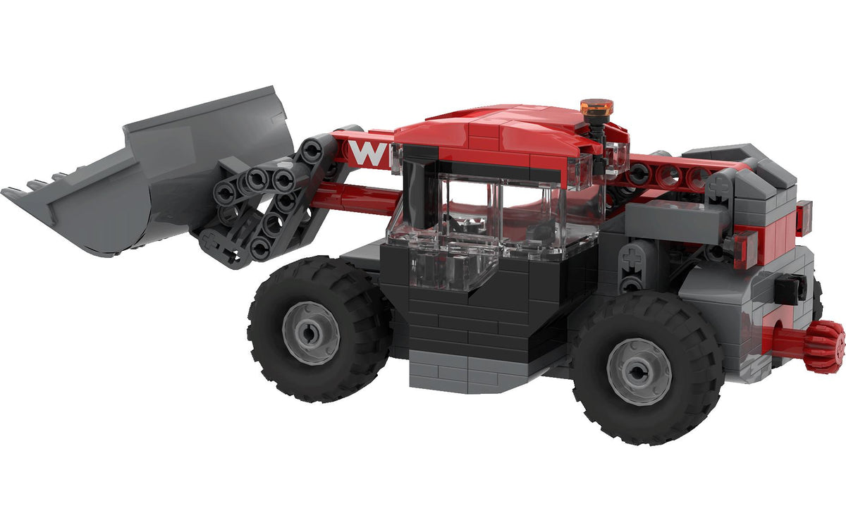 BRIXIES Plus Weidemann T6025 Fahrzeug – 527-teilig – 9,9 × 8,1 × 22,1 cm – ab 8 Jahren – Kunststoff – rot