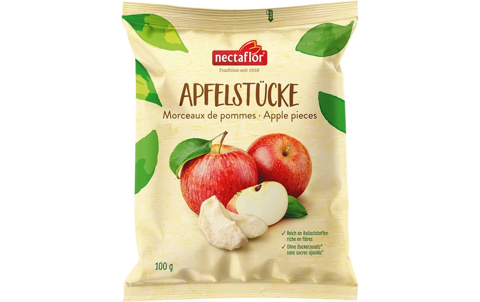 Nectaflor Apfelstücke, vegan – 100 g