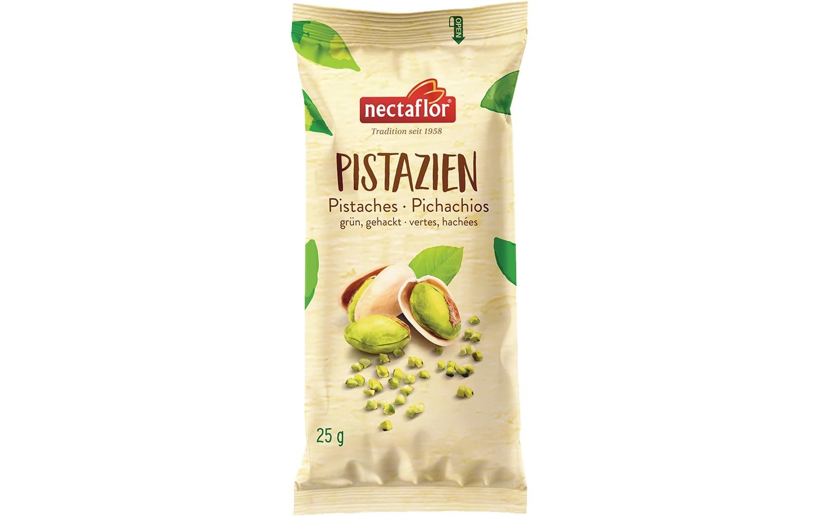 Nectaflor Pistazien – grün, gehackt, vegan – 25 g
