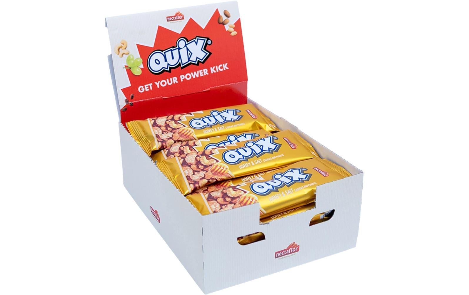 Nectaflor Quix Cashews & Erdnüsse – Honig & Salz – 25 × 40 g