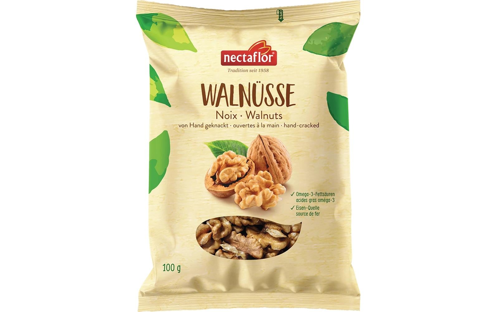Nectaflor Walnüsse, glutenfrei, vegan – 100 g