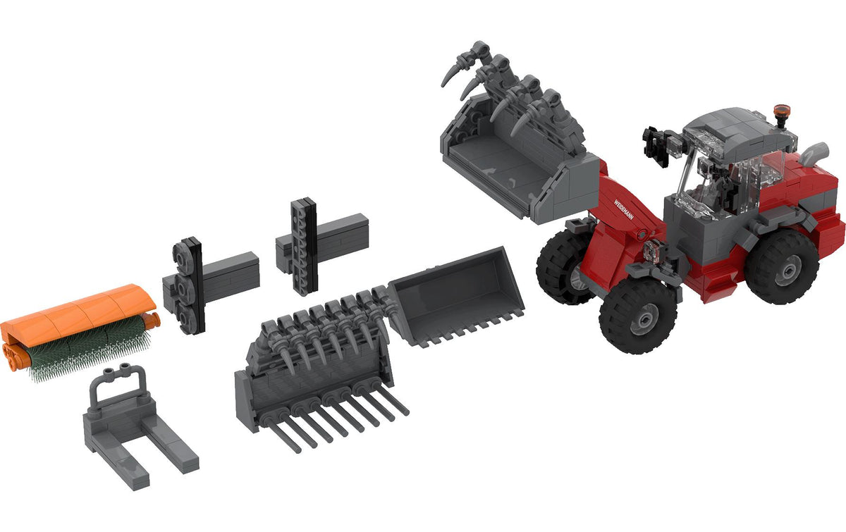 BRIXIES Plus 3D-Puzzle Weidemann 3060 Greifschaufel – 465 Teile – Kunststoff – ab 8 Jahren – Schwarz