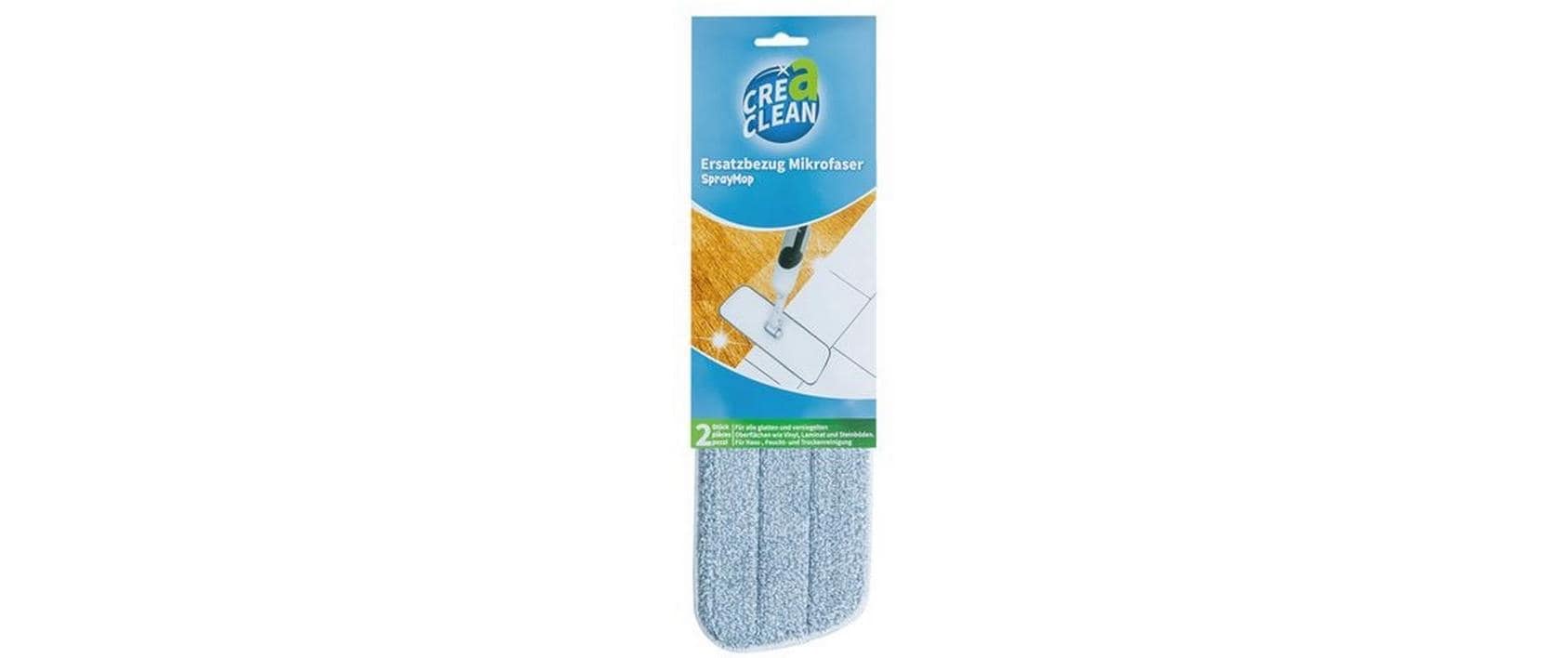 CREaCLEAN Universal Wischbezug – 2 Stk. – Mikrofaser (PES) – 14,0 × 42,0 × 1,0 cm