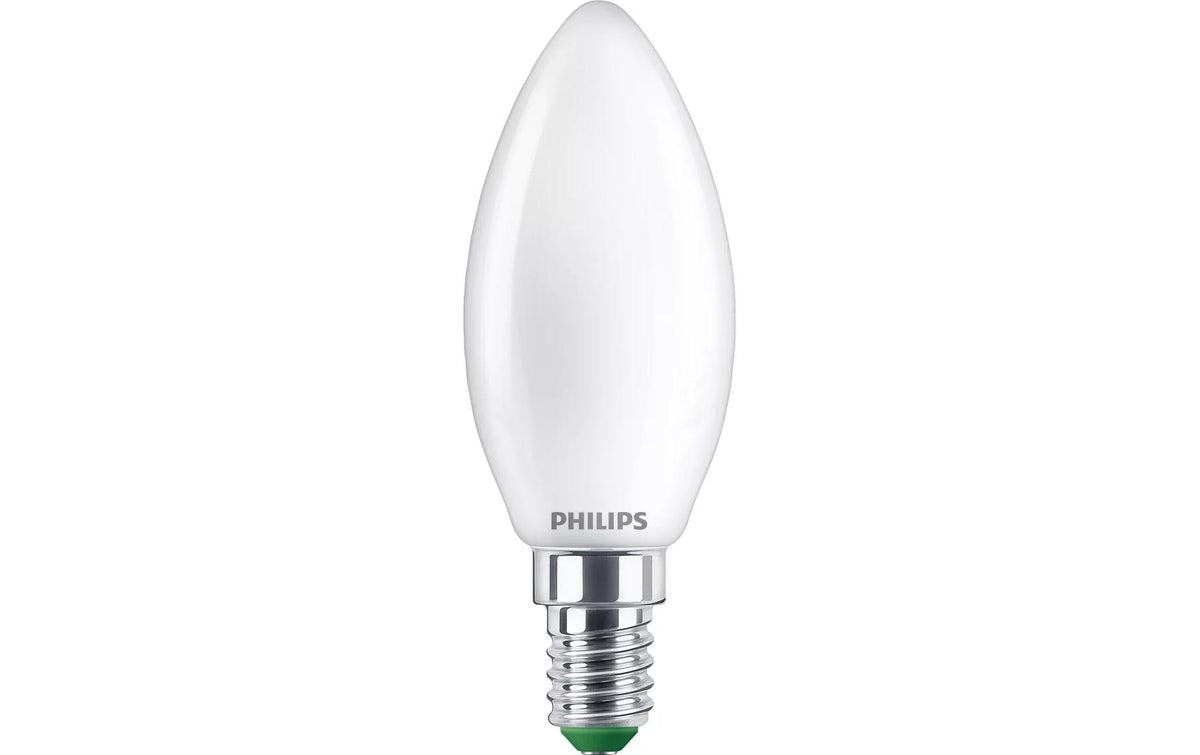 Philips by Signify Philips Leuchtmittel E14 Kerze B35 – 485 lm, 2,3 W, Warmweiss 2700 K – 2 Stk., Glas