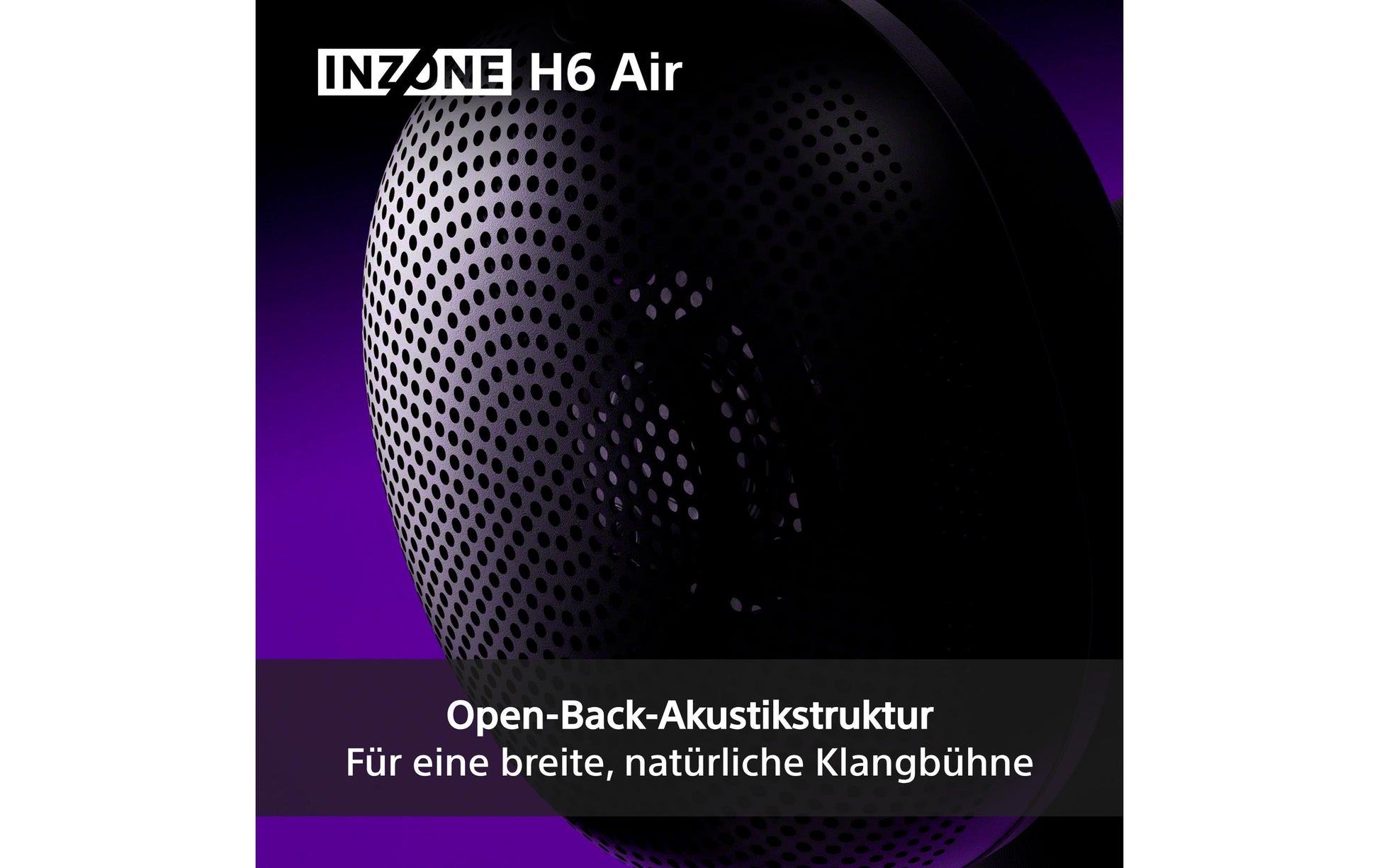 Sony INZONE H6 Air Gaming-Headset – Over-Ear, Stereo, 3,5 mm Klinke, BT, USB-C, für PC, PS5, Schwarz