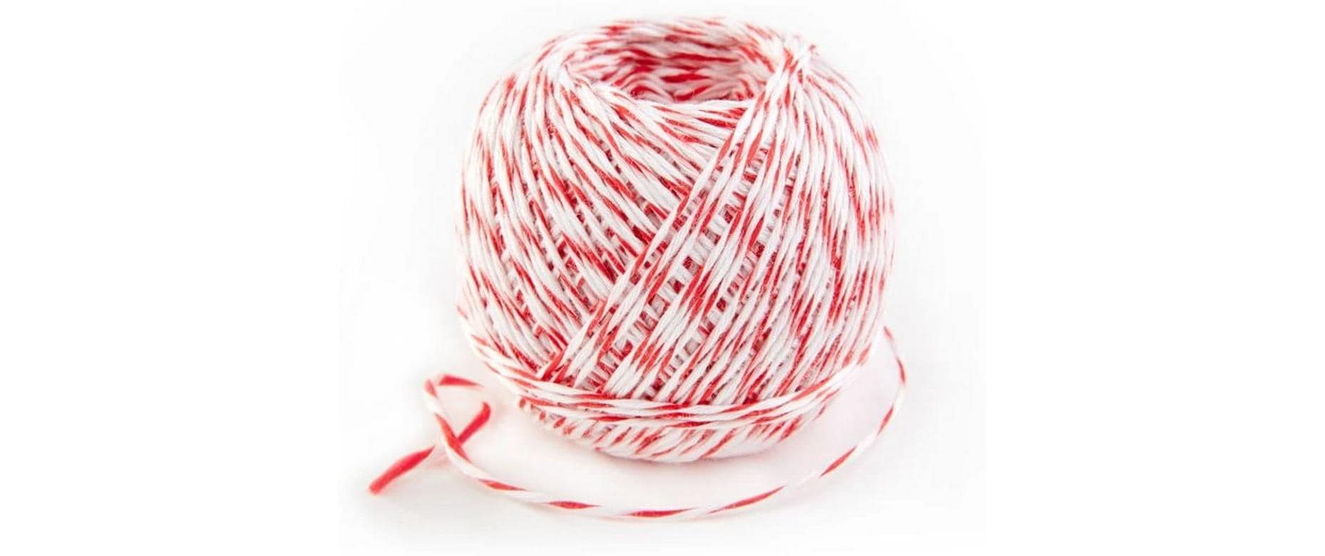 Gefu Wurst- und Schinkengarn, 2 Rollen, 6 cm, Rot/Weiss