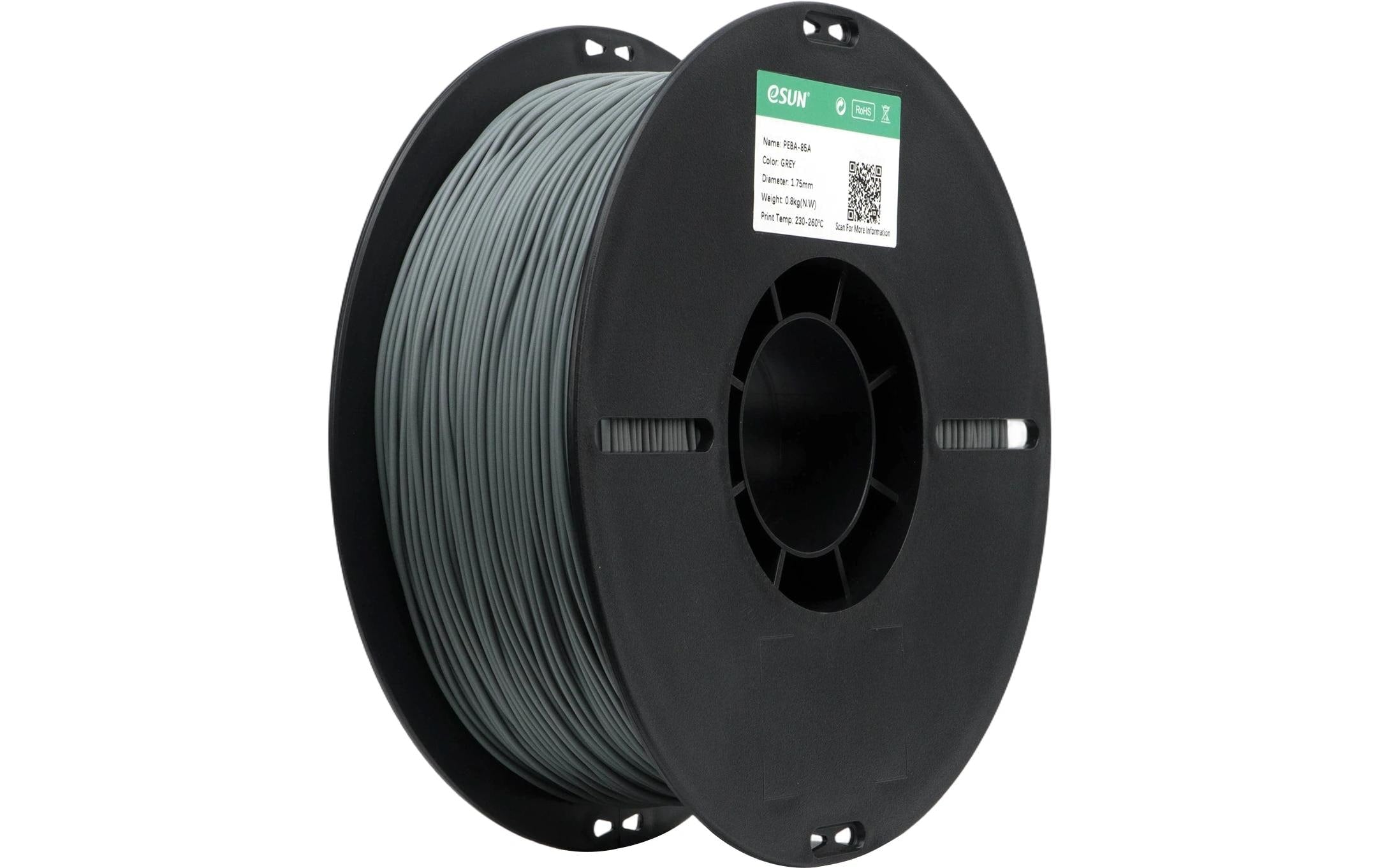 Esun 3D-Drucker-Filament Hyper PEBA 1,75 mm Grau, 0,8 kg