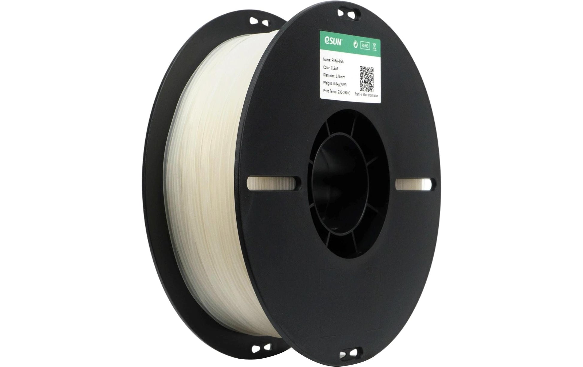 Esun 3D-Drucker-Filament Hyper PEBA 1,75 mm Transparent, 0,8 kg