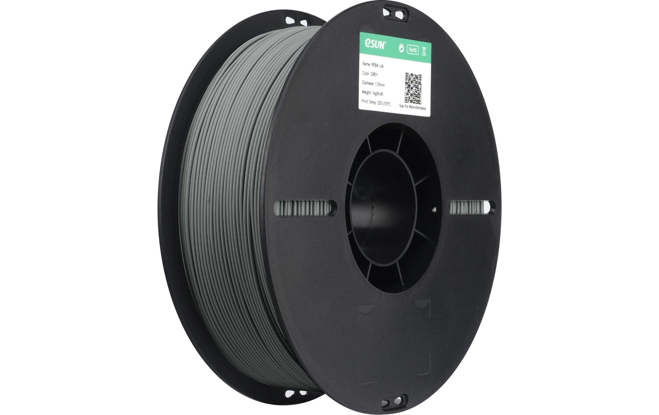 Esun 3D-Drucker-Filament Hyper PEBA 1,75 mm Grau, 0,8 kg