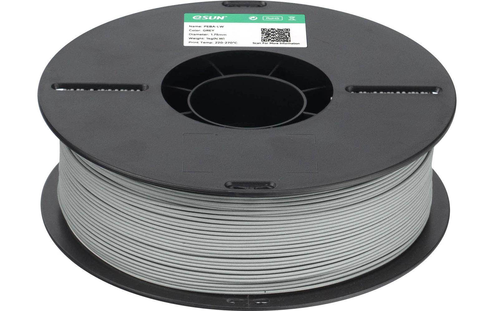 Esun 3D-Drucker-Filament Hyper PEBA 1,75 mm Grau, 0,8 kg