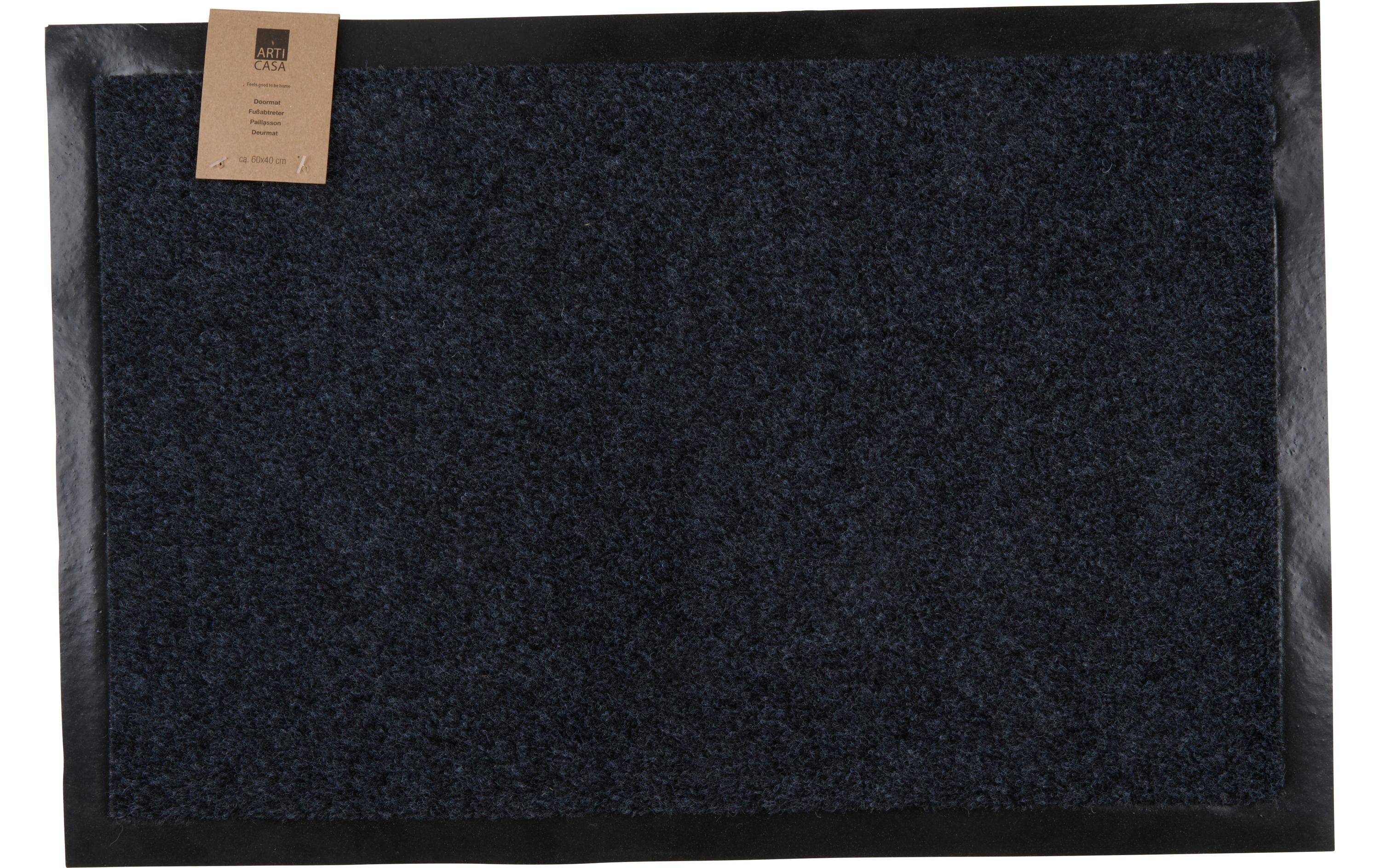 Arti Casa Türmatte – Kunststoff, Schwarz, 39,5 × 59 cm