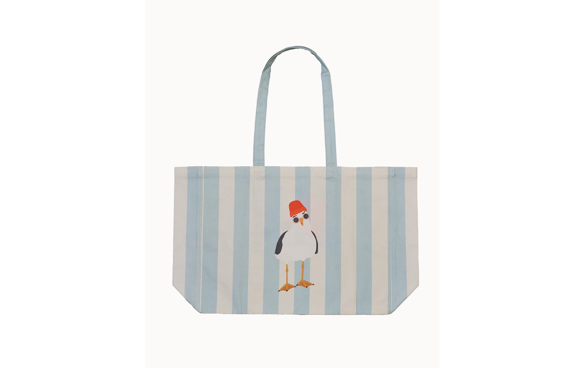 Chic-mic Stofftasche, Bio-Baumwolle, Motiv Sea Gull, 480×420×140 mm