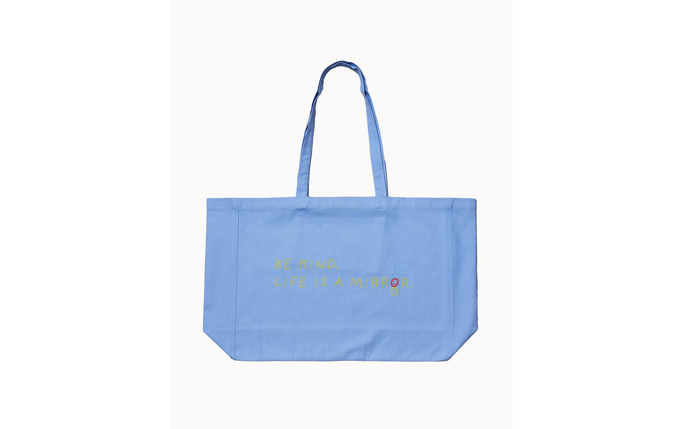 Chic-mic Stofftasche, Baumwolle, Blau, 140×420×480 mm, Innentasche, GOTS