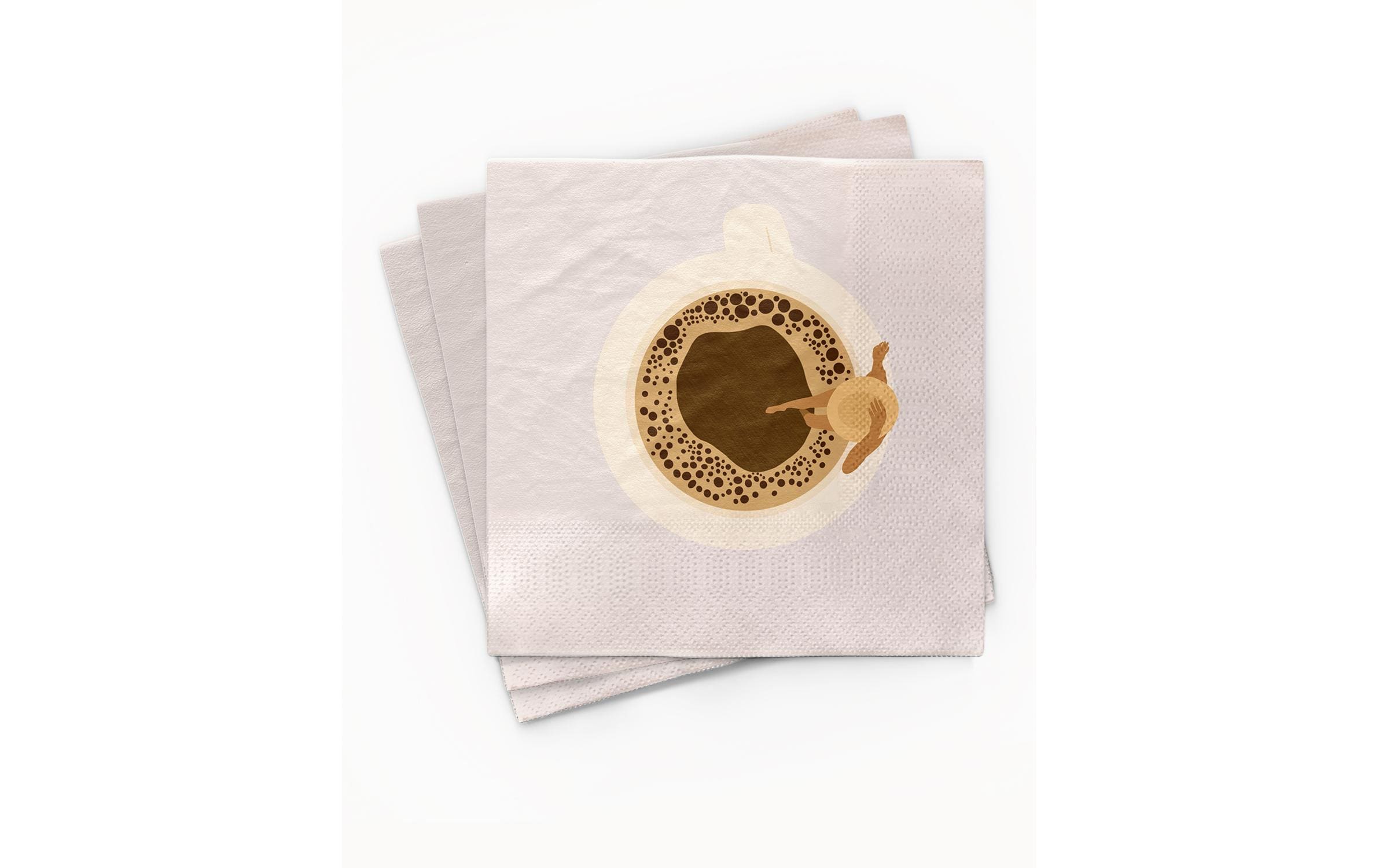 Chic-mic Chic Mic Servietten Kaffee, mehrfarbig – 33 × 33 cm, Bambuspapier, 3-lagig – 20 Stück