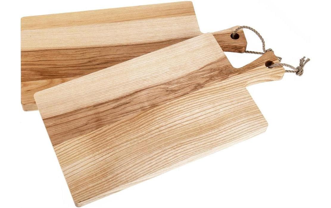 Creanorm Schneidebrett 40 × 20 × 2 cm, Esche, mit Griffen